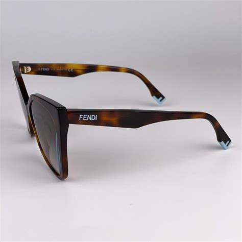 FENDI Havana FE40010U WAY 53F Gradient Brown Sunglasses 